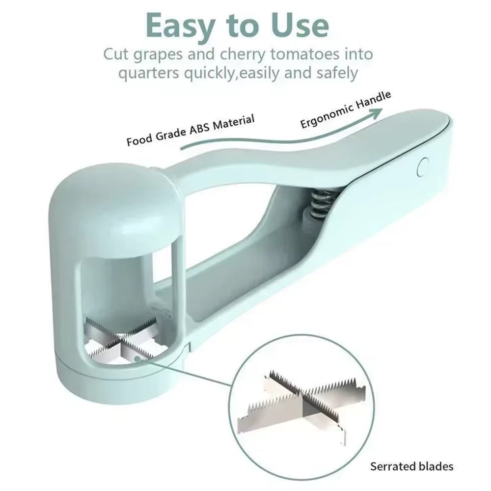 Fruit Slicer and Cutter for Grape, Cherry Tomato, and Salad - Kitchen Accessory for Toddlers and Babies