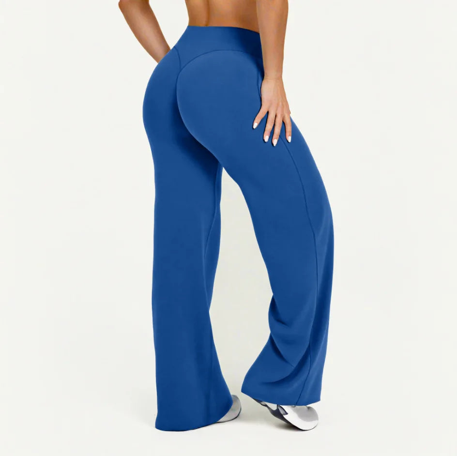 Women's Mid-Waist Straight-Leg Yoga Pants in Ultra Soft Butter Fabric for Pilates, Running, and Gym Activities