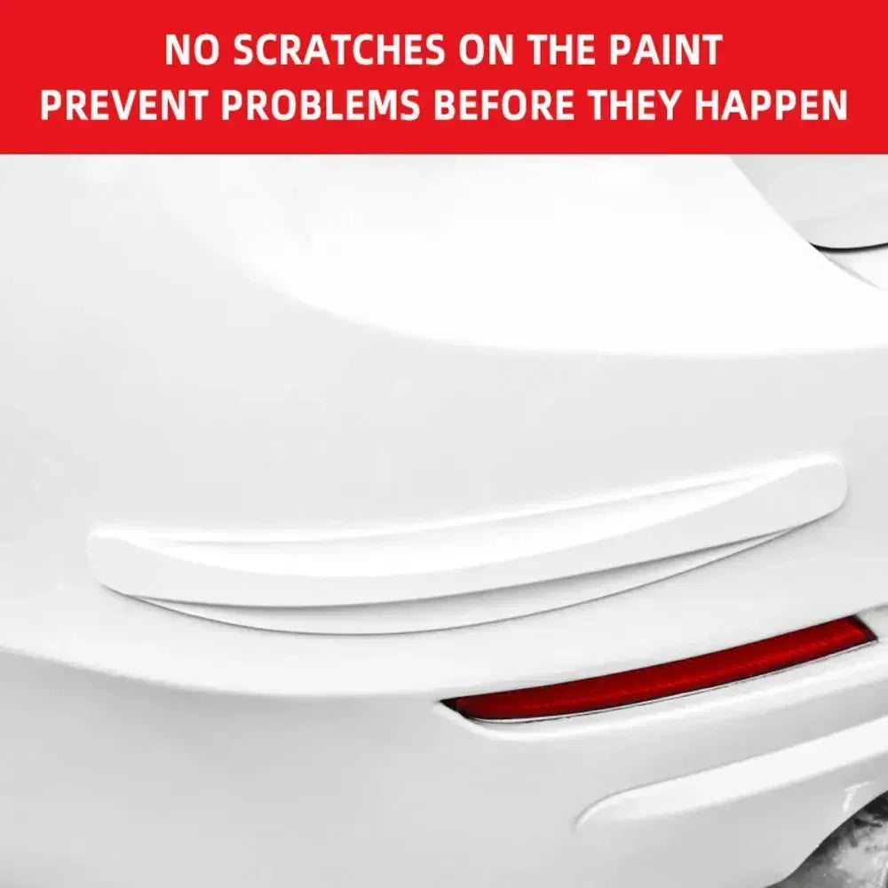 2/4PCS Car Universal Front and Rear Bumper Protector Rubber Bumper Cover Protective Lip Strip Bumper Decoration Strip