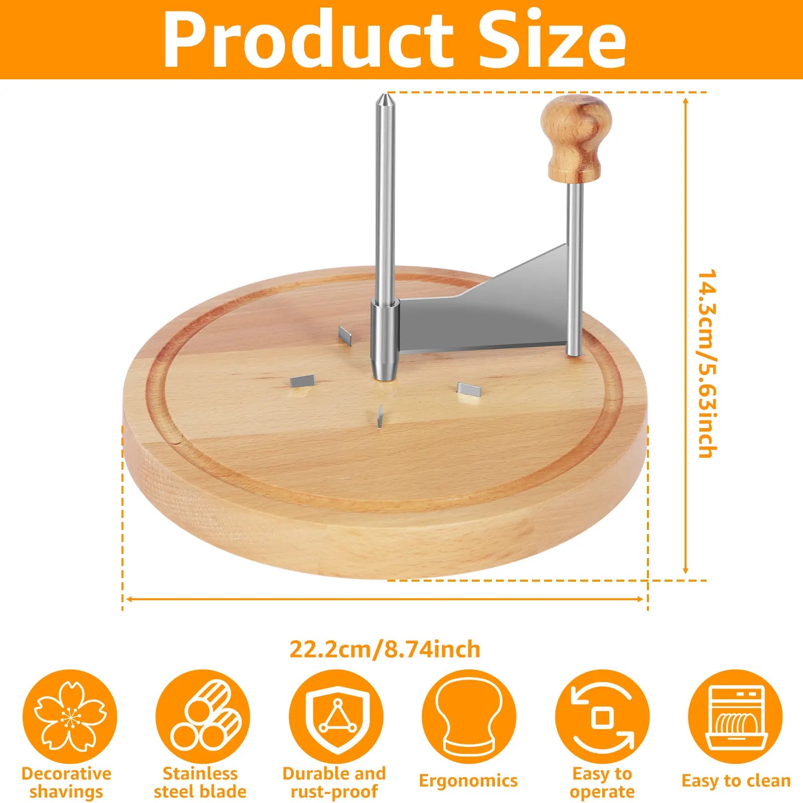 Stainless Steel Cheese Curler and Shaver - Handheld Grater for Cheese, Butter, and Chocolate in the Kitchen