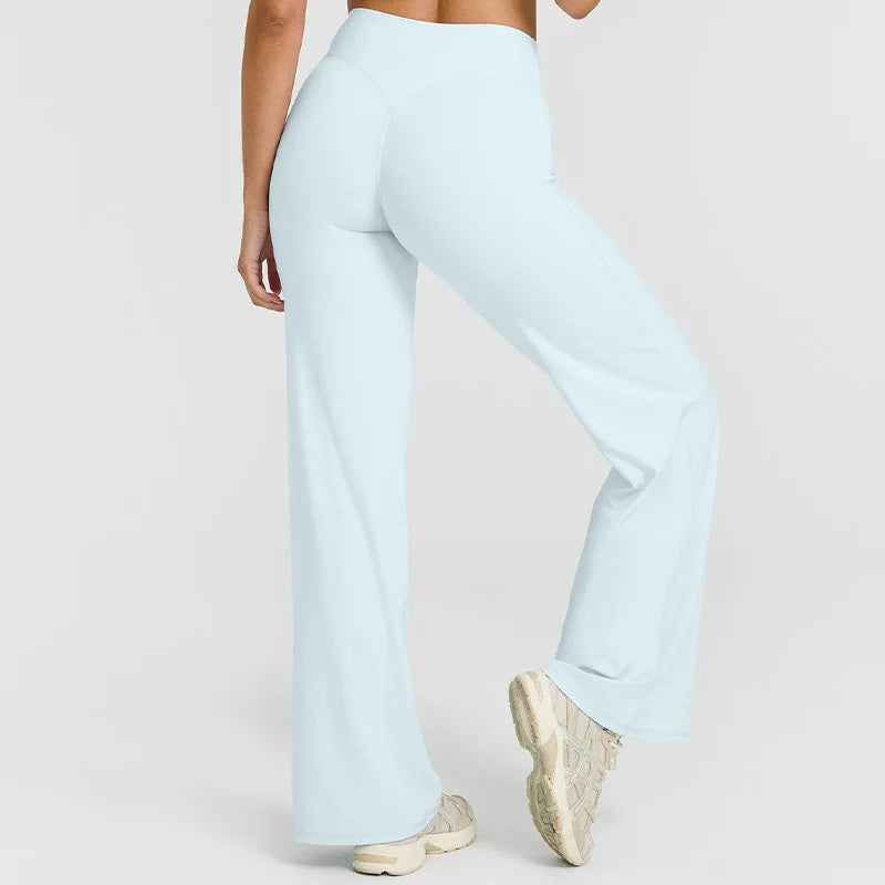Women's Mid-Waist Straight-Leg Yoga Pants in Ultra Soft Butter Fabric for Pilates, Running, and Gym Activities