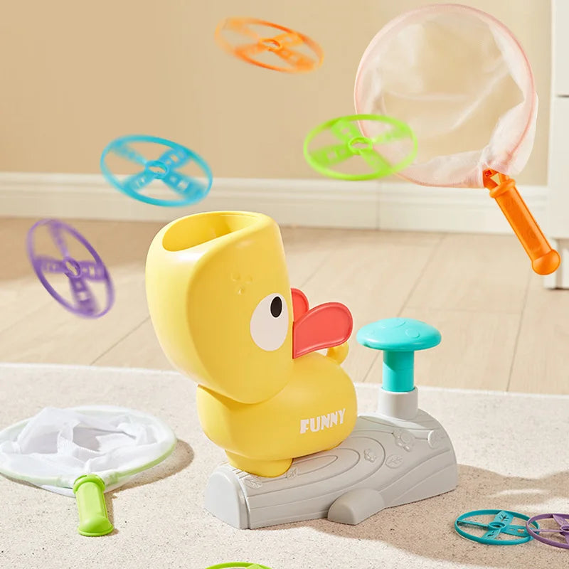 Outdoor Air Disc Launcher Toys for Children - Summer Backyard Flying Game for Family Fun