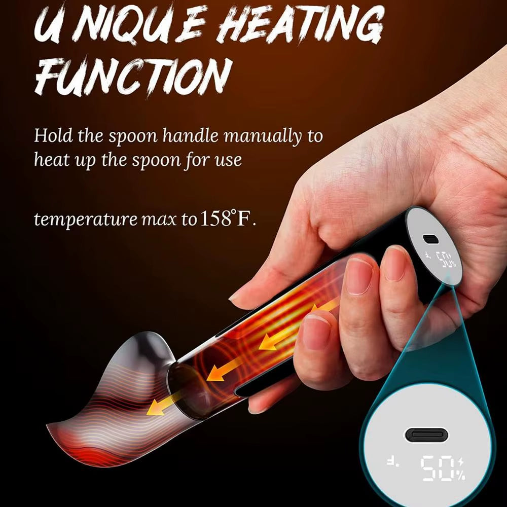 Heated Electric Ice Cream Scoop with LED Display - Rechargeable and Effortless Scooping, Ideal Gift for Ice Cream Enthusiasts