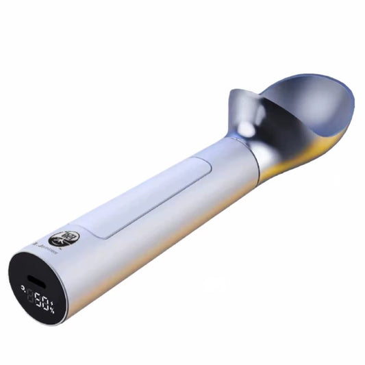Heated Electric Ice Cream Scoop with LED Display - Rechargeable and Effortless Scooping, Ideal Gift for Ice Cream Enthusiasts