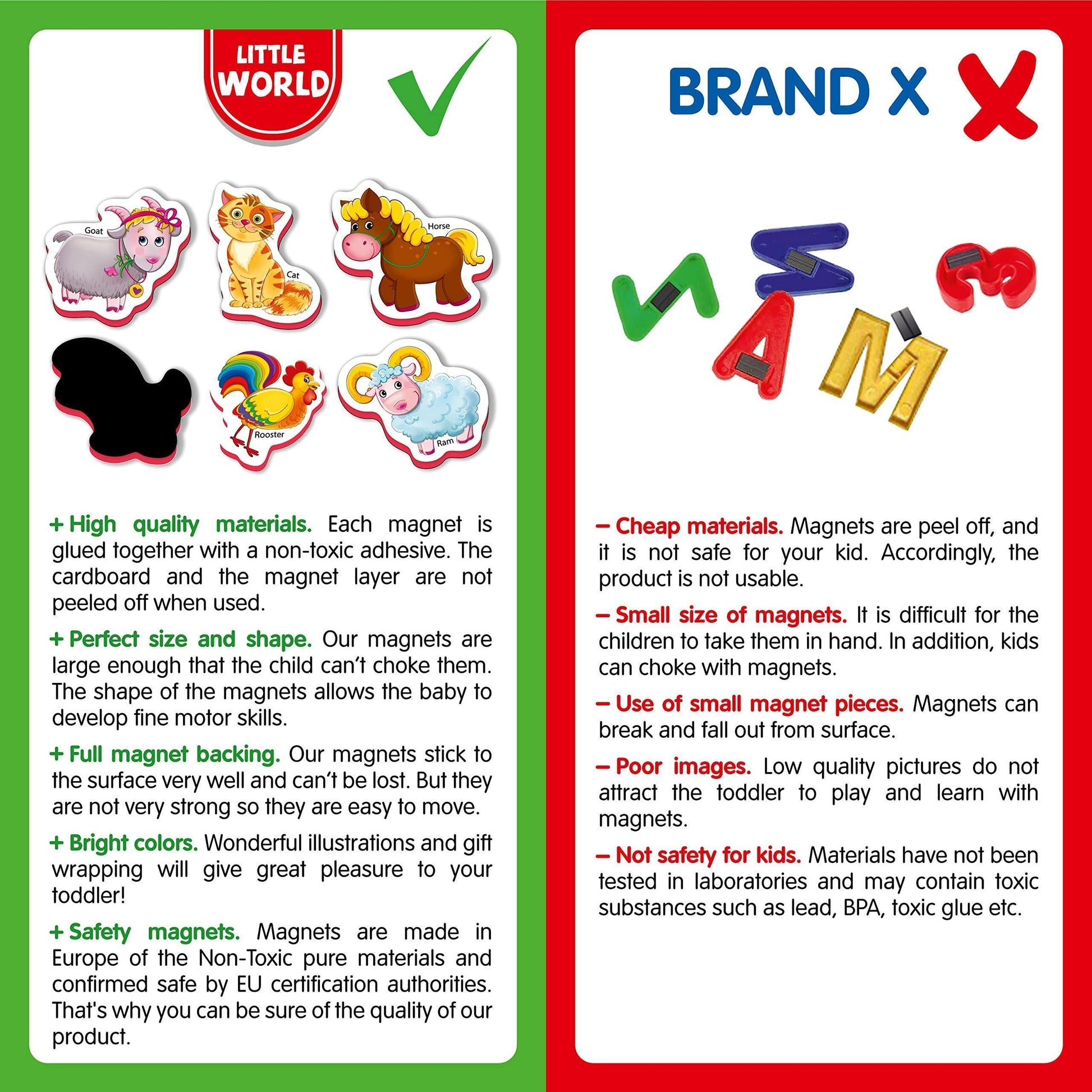 27 Foam Fridge Magnets for Toddlers 3 Years Farm Animals Magnets for Kids
