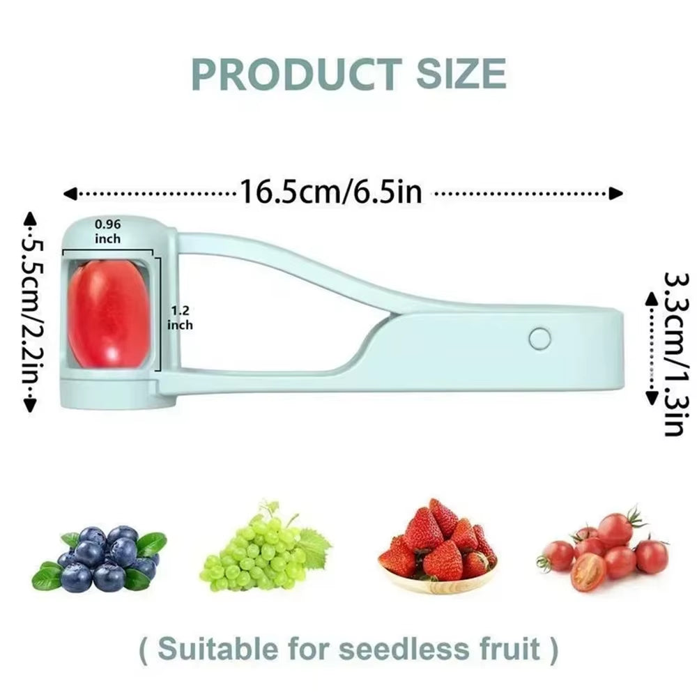 Fruit Slicer and Cutter for Grape, Cherry Tomato, and Salad - Kitchen Accessory for Toddlers and Babies