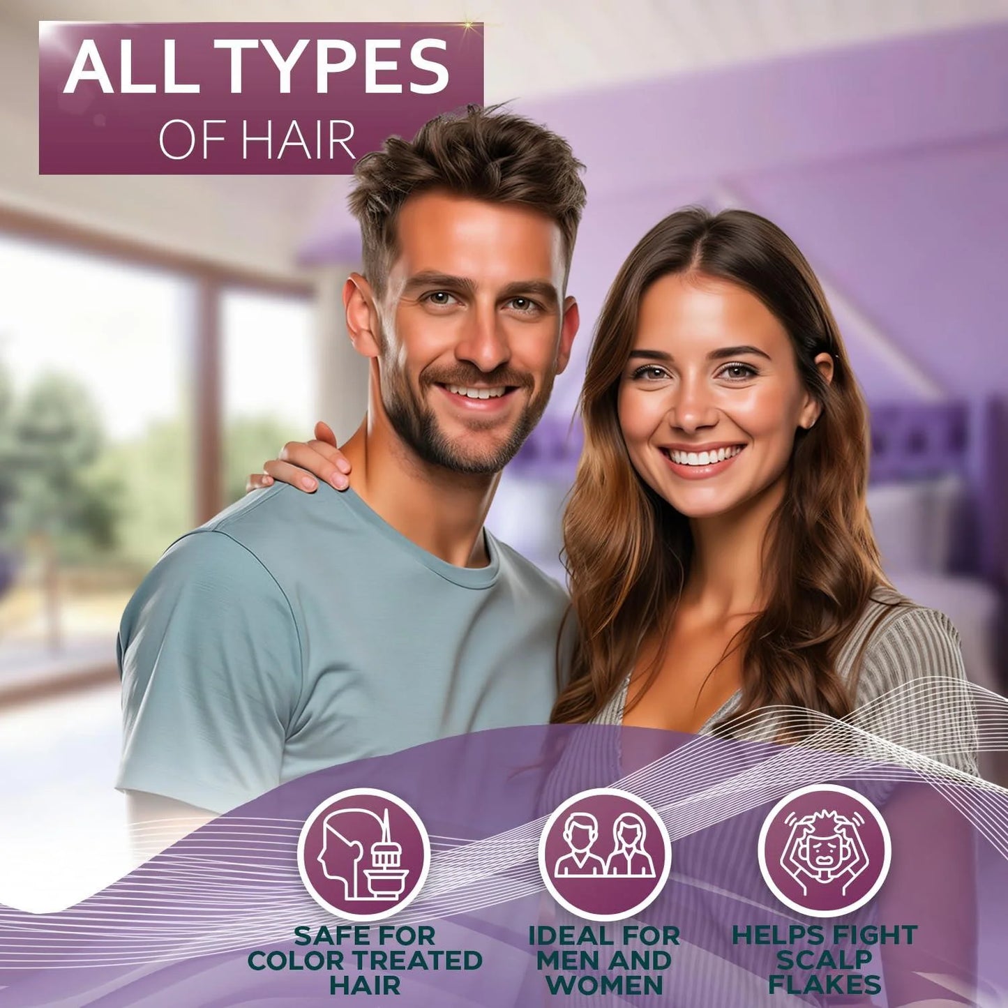 Color Safe Shampoo and Conditioner Set for Protecting Dyed and Treated Hair