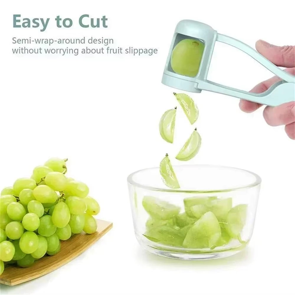 Fruit Slicer and Cutter for Grape, Cherry Tomato, and Salad - Kitchen Accessory for Toddlers and Babies