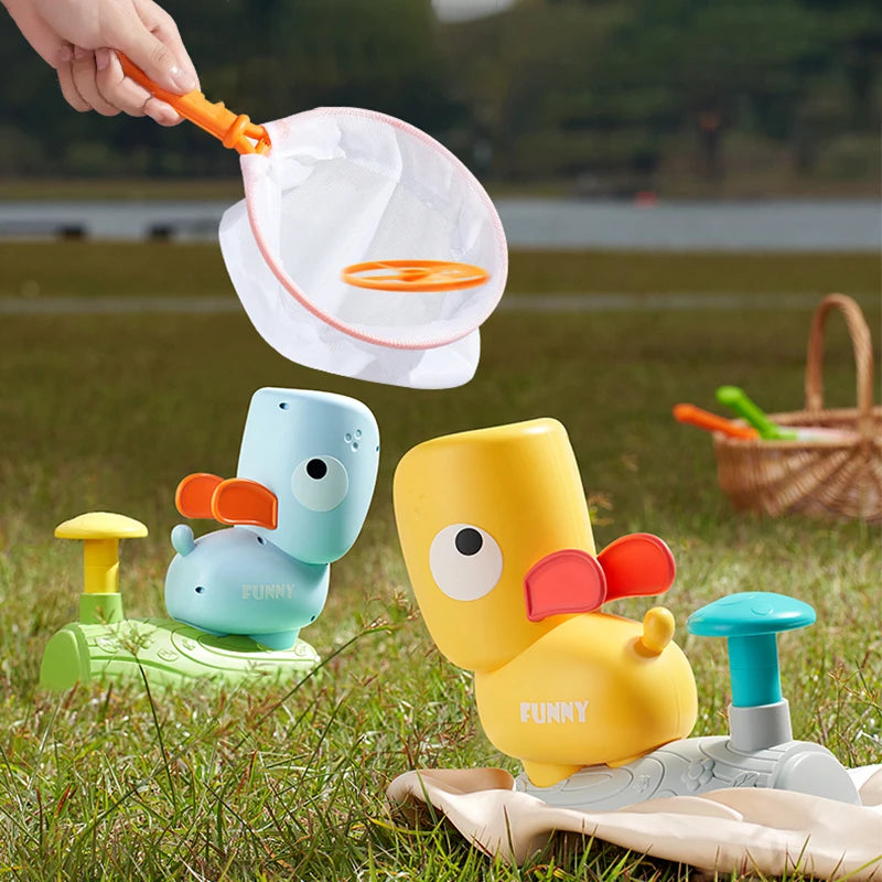 Outdoor Air Disc Launcher Toys for Children - Summer Backyard Flying Game for Family Fun