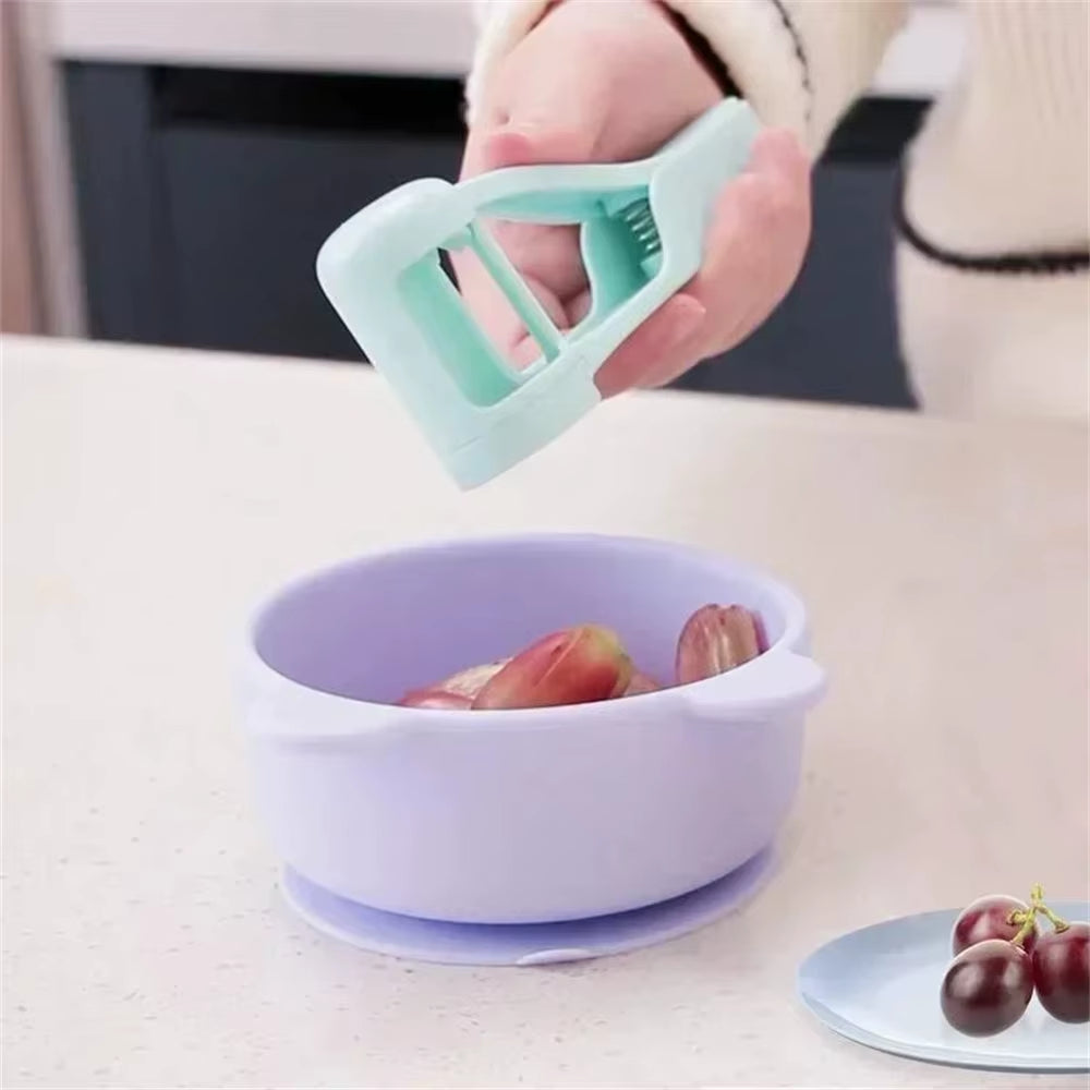 Fruit Slicer and Cutter for Grape, Cherry Tomato, and Salad - Kitchen Accessory for Toddlers and Babies