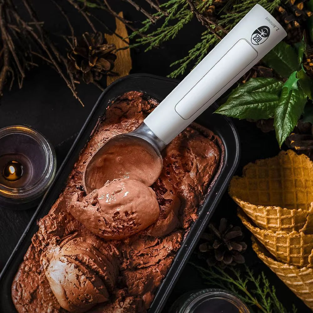 Heated Electric Ice Cream Scoop with LED Display - Rechargeable and Effortless Scooping, Ideal Gift for Ice Cream Enthusiasts